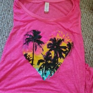 See thru hot pink tank